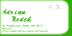 adrian medek business card